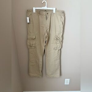 Old Navy Tan Cargo Pants with Straight Leg Design Size 38X32 NWTs